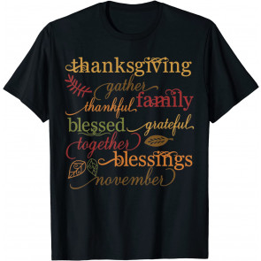 Thankful Blessings Thanksgiving Family T-Shirt