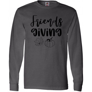 Thanksgiving Friendsgiving Pumpkin And Leaf T-Shirt