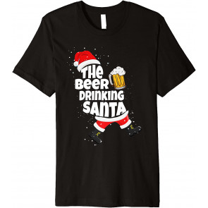 The Beer Drinking Santa Claus - Christmas Party Santa Claus T-Shirt