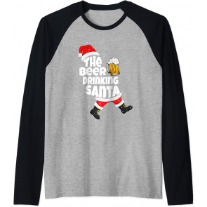The Beer Drinking Santa Claus - Christmas Party Santa Claus T-Shirt