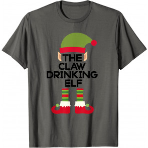 The Claw Drinking Elf Hard Seltzer Christmas Bar Crawl T-Shirt
