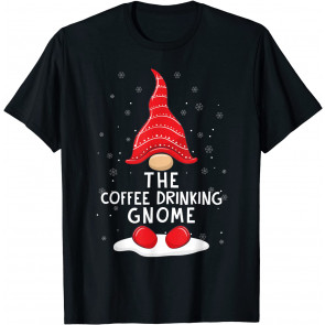 The Coffee Drinking Gnome Christmas Pajamas Xmas Holiday T-Shirt