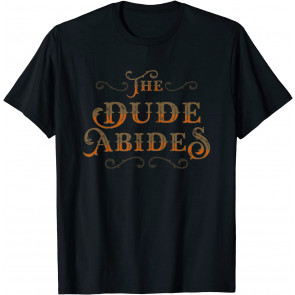 The Dude Abides Vintage Design For Film Loving Bowler T-Shirt