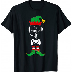 The Gamer Elf Novelty Christmas Gift Idea For Gamers T-Shirt