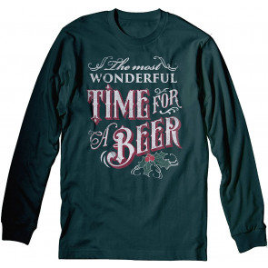 The Most Wonderful Time For A Beer - Drinking Christmas Party T-Shirt