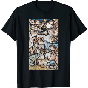 The Nativity Christian Christmas Vintage Jesus Religious Art T-Shirt