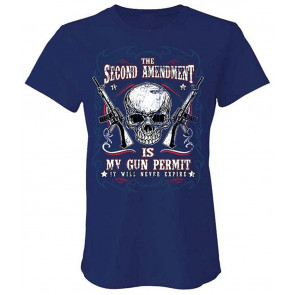 The Second Amendment - My Gun Permit - Ladies Cotton T-Shirt