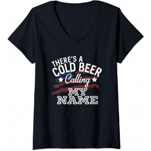 There's A Cold Beer Calling My Name Country Music America T-Shirt
