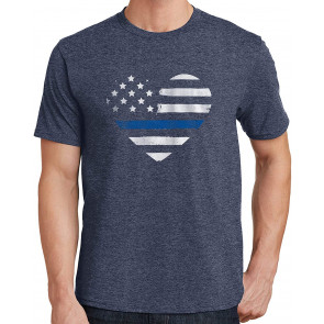 Thin Blue Line Heart T-Shirt
