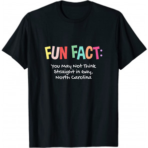 Think Straight In Gay North Carolina Pun NC Joke T-Shirt