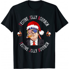 This Is My Christmas Pajama Festive Jolly Bourbon Drinking T-Shirt