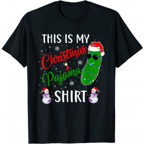 This Is My Christmas Pickle Pajama Santa Pickle Lover Xmas T-Shirt