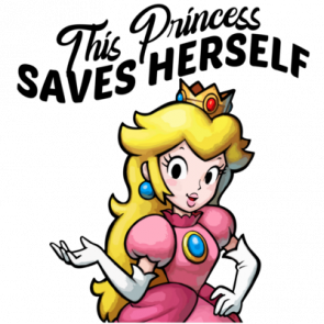 This Princess Saves Herself  Feminist Tshirt  Super Mario Bros Tshirt