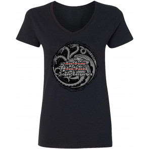 Thrones Aegon Targaryen Sand Snow Womens Vneck T-Shirt
