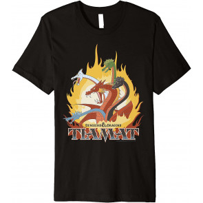 Tiamat Flames Portrait T-Shirt