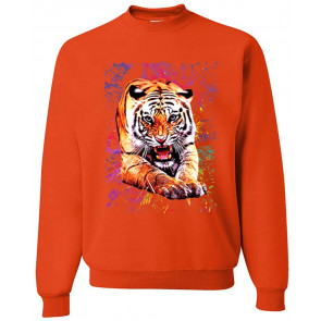 Tiger Growling Colorful Trippy Tie Dye Animal Lover T-Shirt