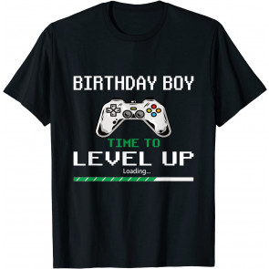 Time To Level Up Birthday Boy Gaming Video Game T-Shirt