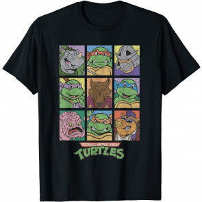 TMNT All Characters Square Design T-Shirt