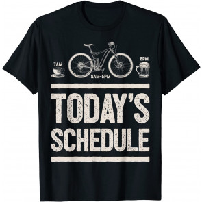 Today's Schedule Mountain Biking Cycling Vintage Gifts Men T-Shirt