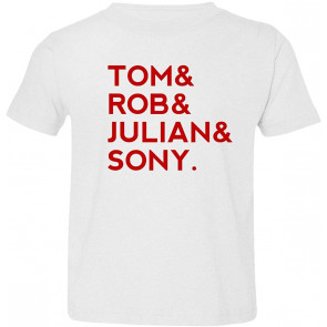 Tom Rob Julian Sony No Offense England Football Fans Little Kids Girls Boys Toddler T-Shirt
