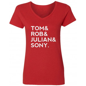 Tom Rob Julian Sony No Offense England Football Fans Womens Vneck T-Shirt
