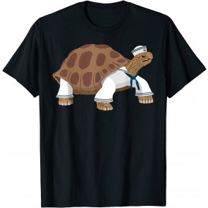 Tortoise Sea Turtle Sailor In Uniform T-Shirt