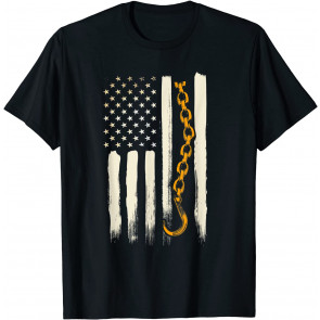Tow Truck Driver American Flag Patriotic Towing T-Shirt