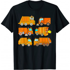 Trash Trucks Garbage Truck Rubbish Collection Kids Boys T-Shirt