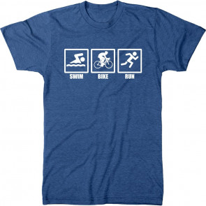 Triathlon Swim Bike Run Men's Tri-Blend T-Shirt