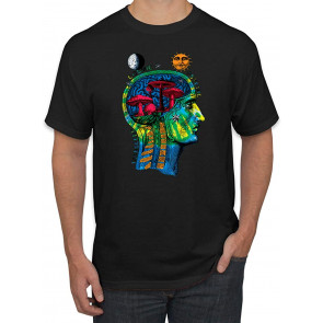 Trippy Psychedelic Space Magic Mushrooms  T-Shirt