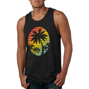Tropical Palm Trees Silhouettes With Sunset T-Shirt