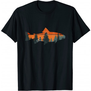 Trout Fly Fishing Nature Outdoor Fisherman Gift T-Shirt