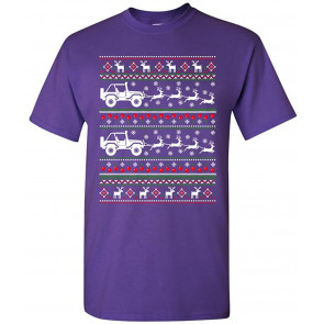 Truck Sleigh Santa Reindeer Ugly T-Shirt