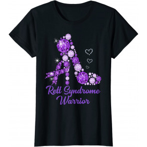 Tu High Heel Ribbon Rett Syndrome Awareness Costume Warrior T-Shirt