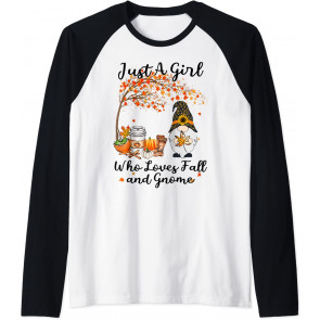 Tu Just A Girl Who Loves Fall And Gnome Thanksgiving T-Shirt