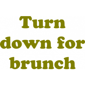 Turn Down For Brunch Funny Shirt