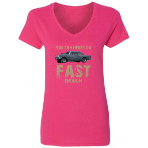 Two Lane Blacktop Hot Rod Street Drag Racing Womens Vneck T-Shirt