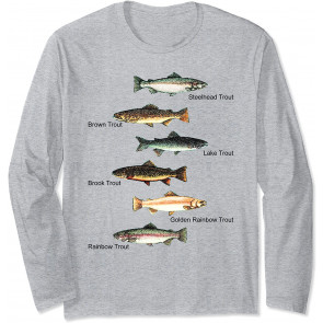 Types Of Trout Fish Species Fishing T-Shirt