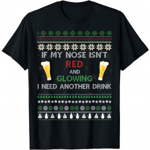 Ugly Christmas  Drinking Rudolph  T-Shirt
