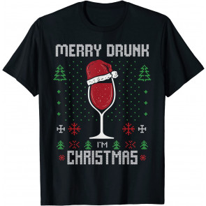 Ugly Christmas  Ugly  Drinking Alcohol Wine T-Shirt