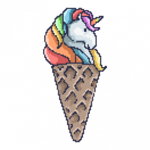 Unicorn Cone Retro Tshirt
