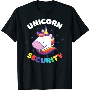 Unicorn Security Halloween Costume Parent Father Daughter T-Shirt
