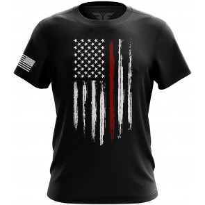 U.S Flag Blue Line Red Line Patriotic Military Army T-Shirt