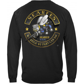 US Navys USN US Navy SEA Bees Biker MC MM2399LS T-Shirt