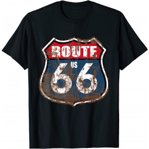 U.S. Route 66 Vintage Rusted Road Sign T-Shirt