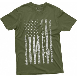USA American Fish Flag T-Shirt