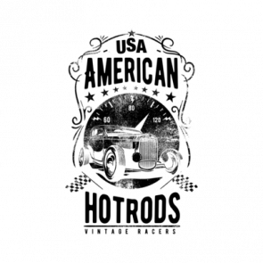 Usa American Hot Rods Vintage Racers Tshirt