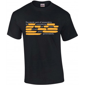 USA American Patriot The Worst Part About Censorship Trust The Government Mens T-Shirt
