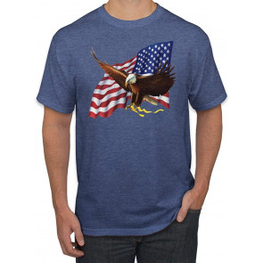 USA Bald Eagle Waving American Flag American T-Shirt