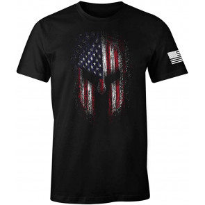 USA Flag American Spartan Patriotic Men's T-Shirt